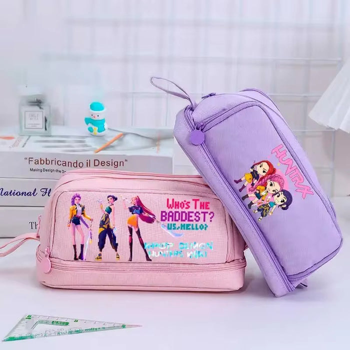 Wholesale Fashion Polyester Cartoon Pencil Case Multifunctional Stationery Pouch Cute School Bag