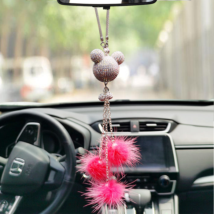 Wholesale Crystal Car pendant cross-border Diamond car creative Car Mirror head pendant