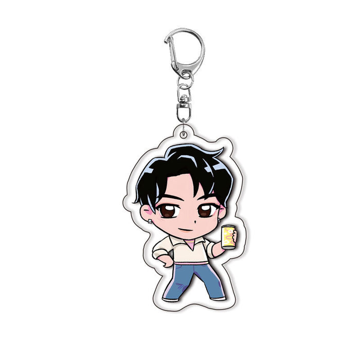 Wholesale KPOP Cute acrylic keychain anime backpack pendant