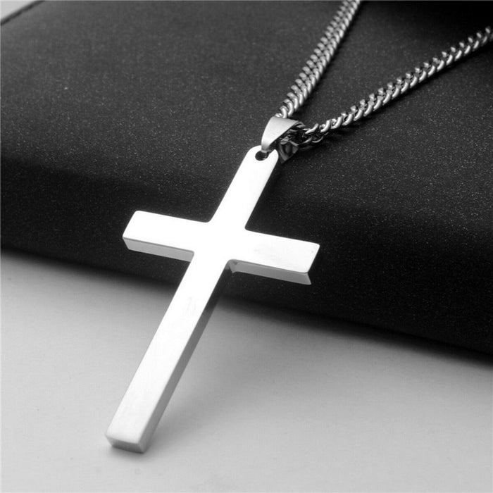 Wholesale Fashion Cross Necklace Trendy Cool Alloy Cross Pendant Jewelry