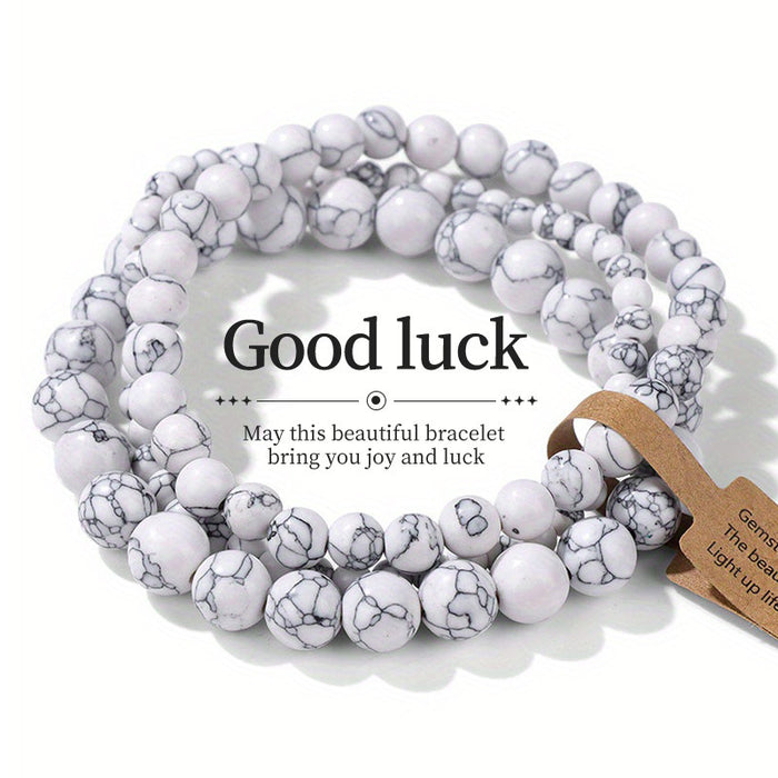 Wholesale Agate Turquoise Beaded Bracelet Retro Colorful Stone Bracelet Jewelry