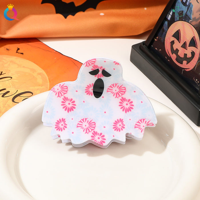 Wholesale Halloween Ghost Expression Pvc Hairpin JDC-HC-Yiyue002