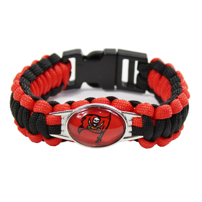 Wholesale  Football Team Woven Bracelet Outdoor Lifesaving Bracelet