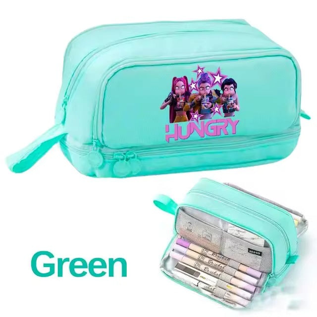 Wholesale Fashion Polyester Cartoon Pencil Case Multifunctional Stationery Pouch Cute School Bag