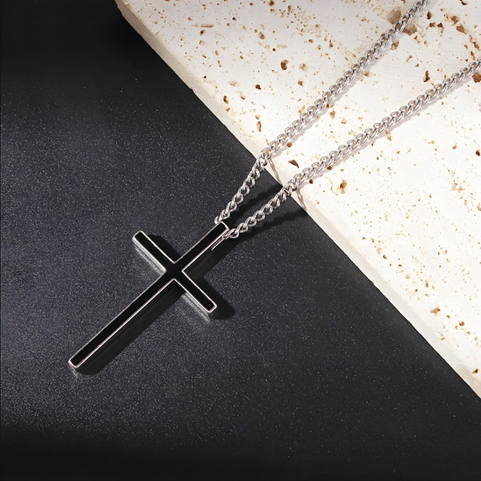 Wholesale Necklace accessories, street stainless steel full diamond cross collarbone chain wholesale