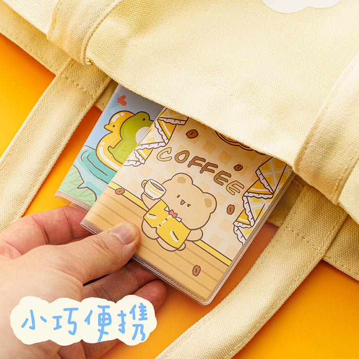Wholesale 4pcs/set Cute Cartoon Notebooks 4-Pack 60-Page PP Cover Ideal for Office School