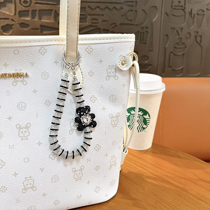 Wholesale Rhinestone Heart-Bear Phone Lanyard &  Keychain