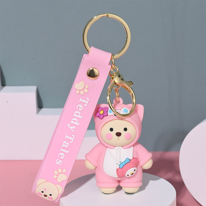 Wholesale Cartoon Doll Silicone Keychain JDC-KC-HongSheng004