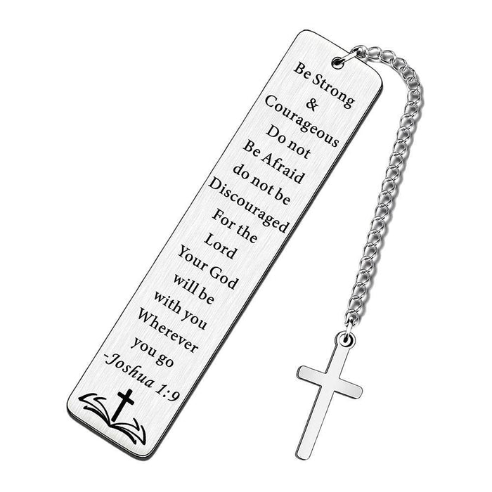 Wholesale Cross Pendant Stainless Steel Bookmark JDC-BM-LinHeng001