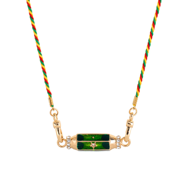 Wholesale Valentine' s Day Colorful Tarot Necklace Women' s Niche Star Eyes Gold-Plated Color-Preserving Pendant