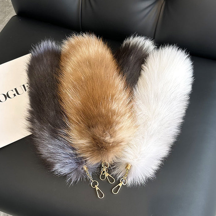 Wholesale Fox fur big tail f keychain