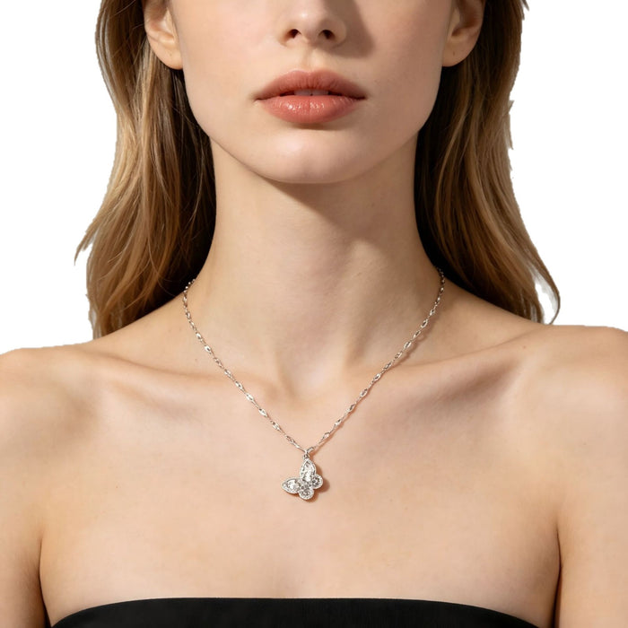 Wholesale Gold Tone Copper Butterfly Pendant Necklace Chic Layering Jewelry Accessory