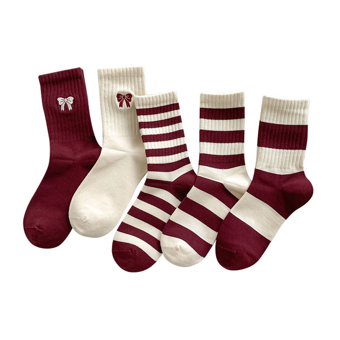 Wholesale Middle tube sock college style boneless pile sock cotton