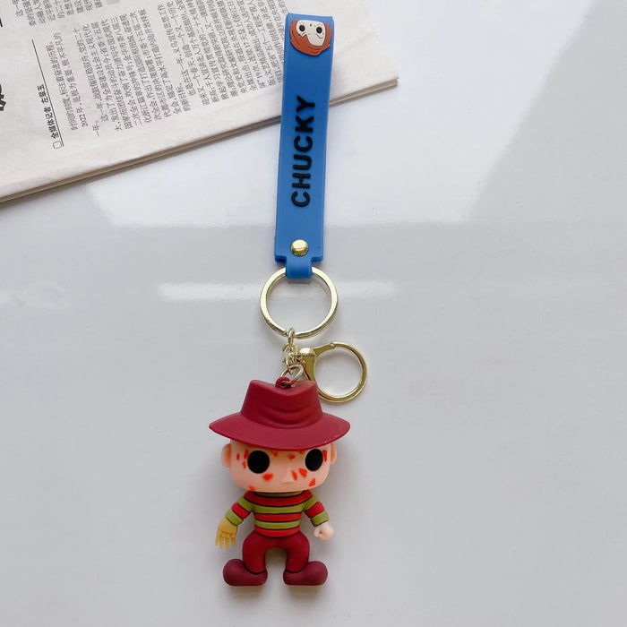 Wholesale Halloween cartoon doll silicone keychain JDC-KC-JuShu043