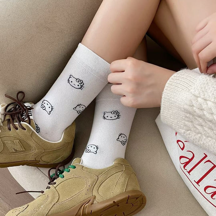 Wholesale Socks, tube socks, cute cartoon cat long socks, pure cotton