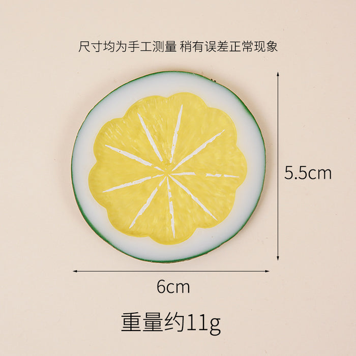 Wholesale Lemon Slice Simulated Fruit PVC Keychain Charm Fashion Bag Accessory MOQ≥2