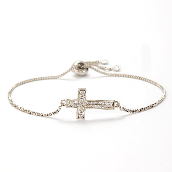 Wholesale Zircon Micro-inlay Hollow Design Bracelet
