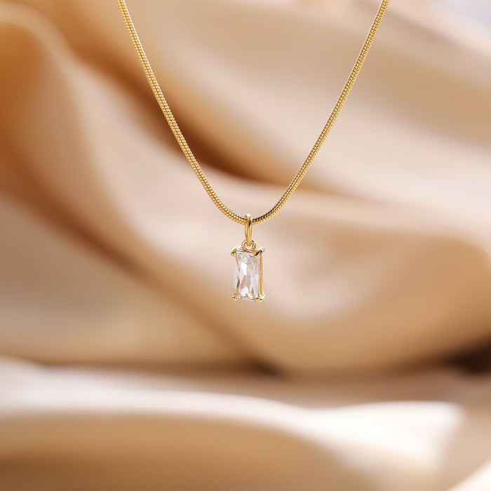 Wholesale Simple Alloy Zircon Necklace JDC-NE-HZS002