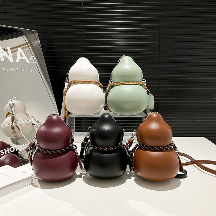 Wholesale Stylish Gourd Shape Small PU Shoulder Bag Fashion Crossbody Bag Everyday Wear Boutique Resale