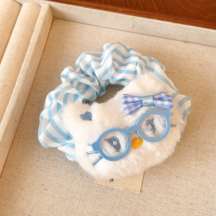 Wholesale Cute Glasses cat scrunchie