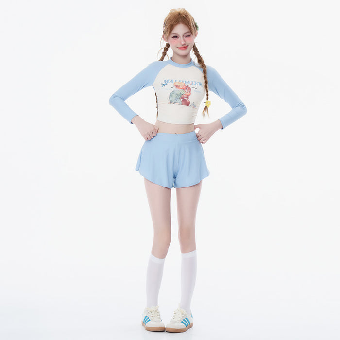 Wholesale Swimsuit women's split three piece set for girls to soak in hot springs