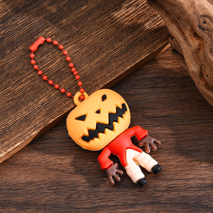 Wholesale  keychain trick-or-treating ghost pumpkin keychain  pendant chain skull ghost key chain