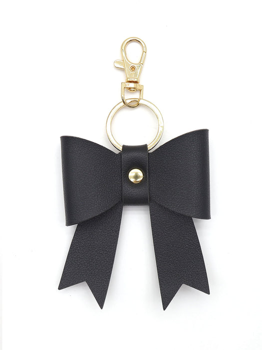 Wholesale Simple leather bow shape key chain bag pendant accessories