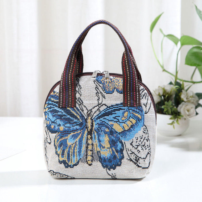 Wholesale Women's Handbag Woven Ethnic Style Small Cloth Bag For Shopping Work Mommy Carrying Mobile Phone Outdoors Tote Bag