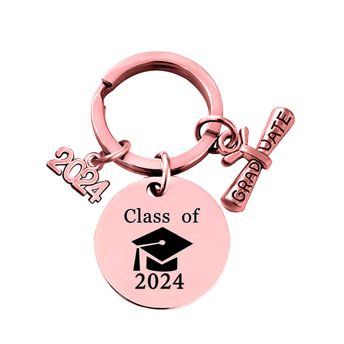 Wholesale Engraved Graduation Season Stainless Steel Keychain JDC-KC-Mingl004