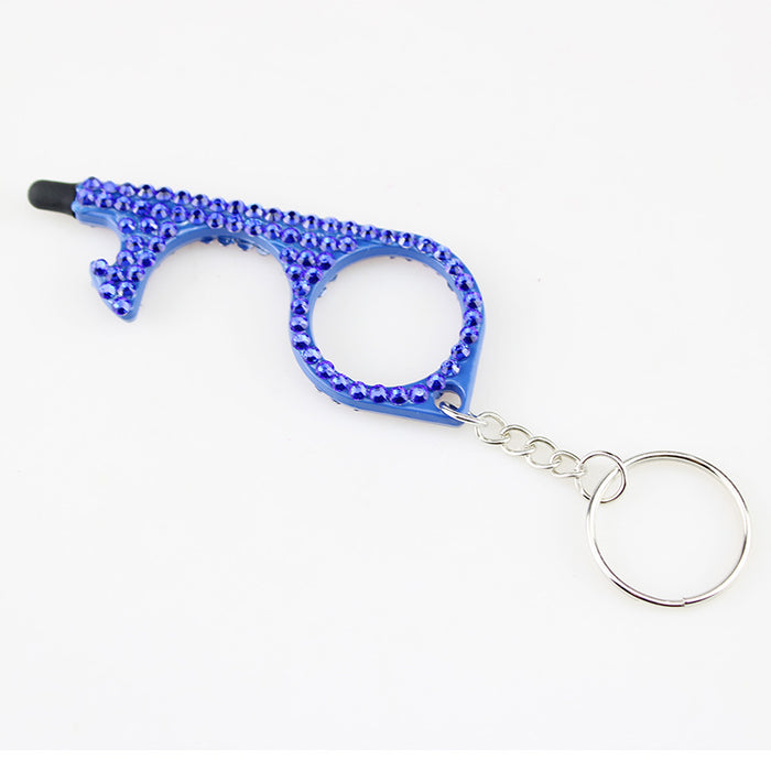 Wholesale Alloy Multifunctional Double-sided Diamond Door Opener Keychain JDC-KC-TouMS032