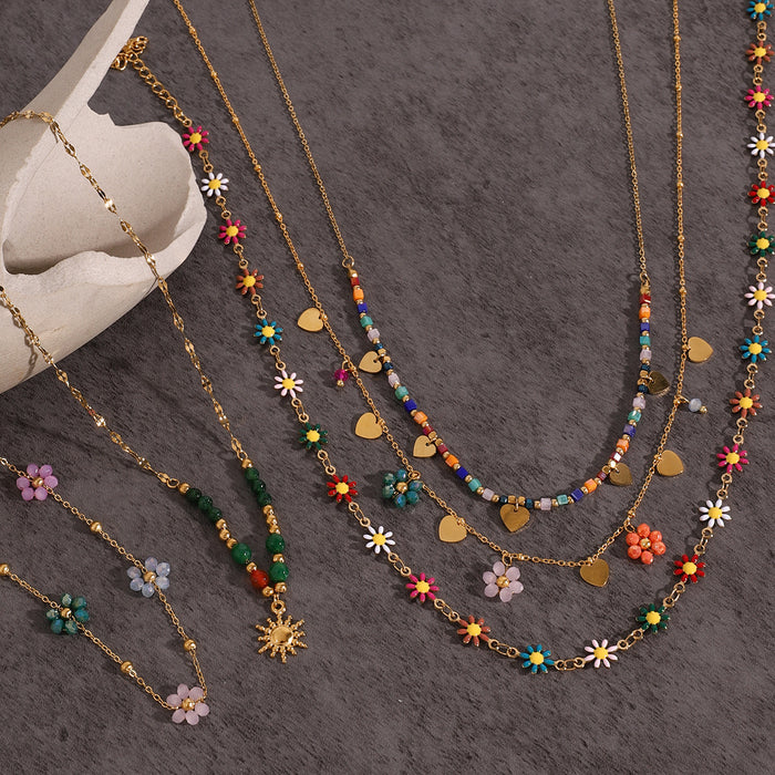 Wholesale Bohemian Clavicle Chain Stainless Steel Necklace