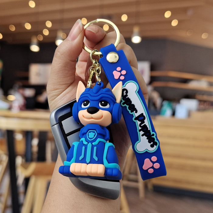 Wholesale Cartoon Dog Doll Silicone Keychain JDC-KC-ZhuoRan008