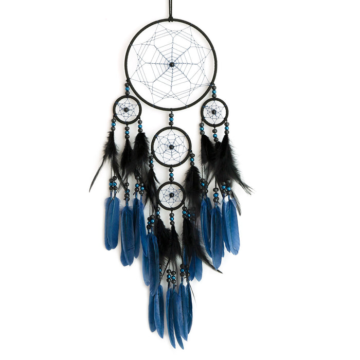 Wholesale Hand Knitted Feather Dreamcatcher Native American Style Bedroom Hanging Decor MOQ≥2