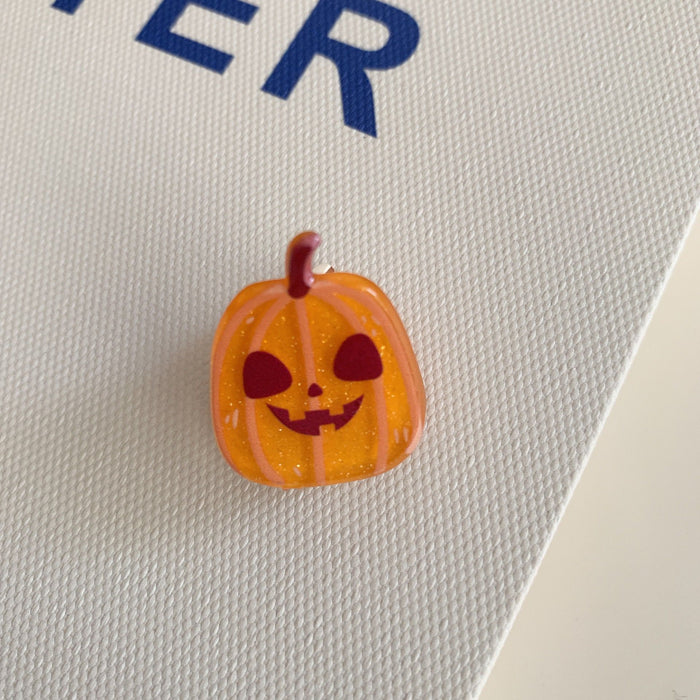 Wholesale  Fun Small Clip Funny Ghost Pumpkin Black Bat Personalized Acrylic Hair Clip Hair Accessory