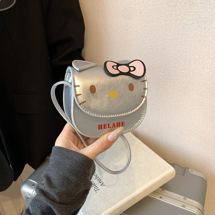 Wholesale Children's bag cartoon cute cat baby coin purse stylish parent-child crossbody bag headphones