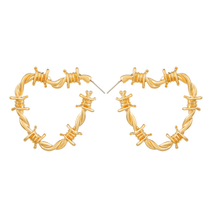 Wholesale Knotted Twisted Thorns Love Alloy Earrings JDC-ES-MiaoYa002