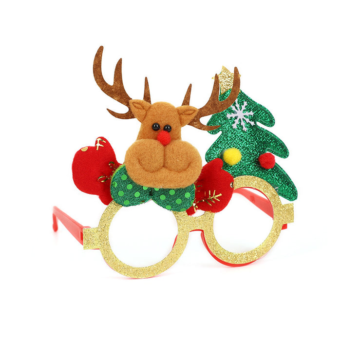 Wholesale Christmas Decoration Glasses Frame Christmas Party Party Creative Glasses Frame Adult Children Christmas Glasses Gift