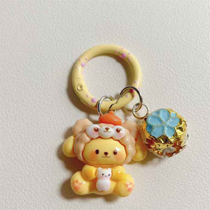 Wholesale Cute cartoon keychain with a bell