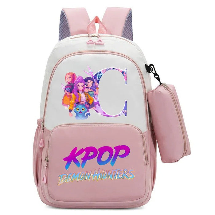 Wholesale Alphabet Cartoon Print Two-Piece Backpack Set for Primary and Middle School Students