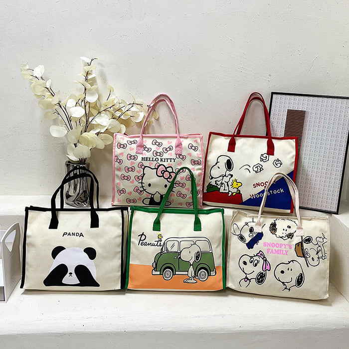 Wholesale Large-capacity cute canvas shoulder bags for students