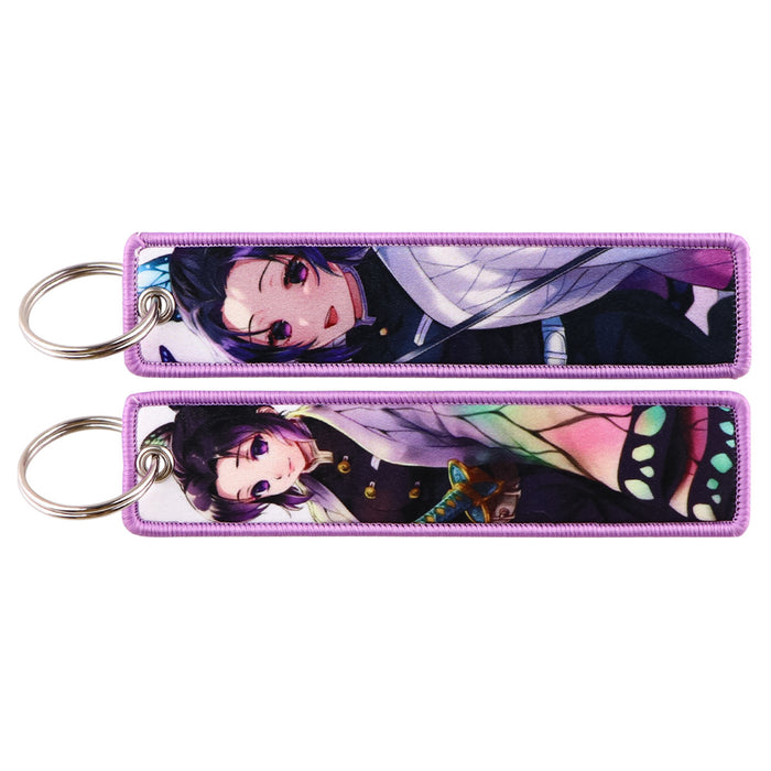 Wholesale Cartoon woven keychain lanyard  access control  ornaments fabric keychain