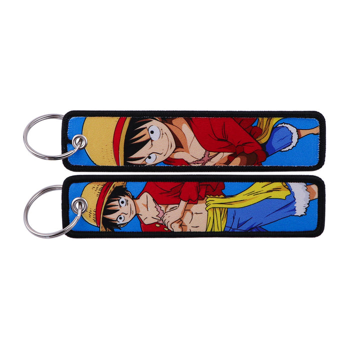 Wholesale Woven Label Keychain Cartoon Keychain Bag Pendant Woven Fabric Chain