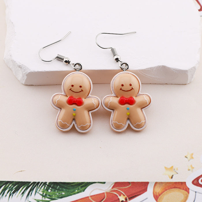 Wholesale Cute Cartoon Christmas Resin Earrings JDC-ES-Dagou001