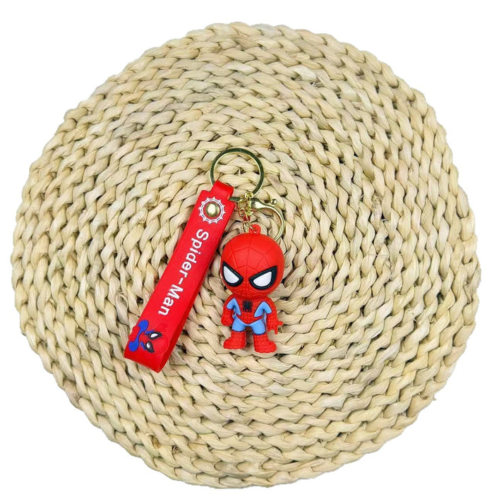 Wholesale PVC Cartoon Keychain Pendant Superhero Bag Charm Car Key Accessory Kids Gift