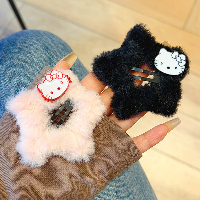 Wholesale Cute cartoon cat plush star-shaped hair clips