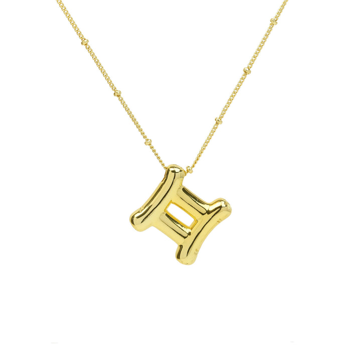 Wholesale 2PCS 12 Zodiac Brass Bubble Necklace JDC-NE-BaiYi011