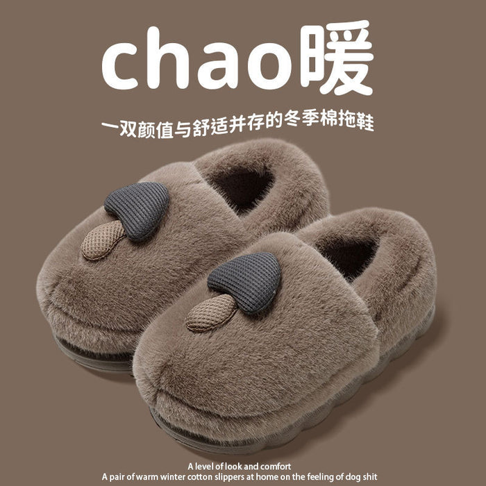 Wholesale  Cotton Slippers Couple  Warm Indoor Home Soft Flat Shoes for Women