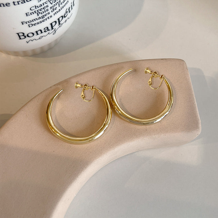 Wholesale Circular spiral ear clip, plain ring, high-end feel, no ear hole earrings, earrings, earrings, accessories