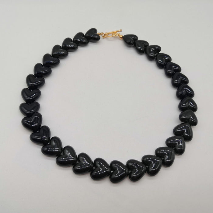 Wholesale Love Candy Macron Acrylic Resin Peach Heart Necklace