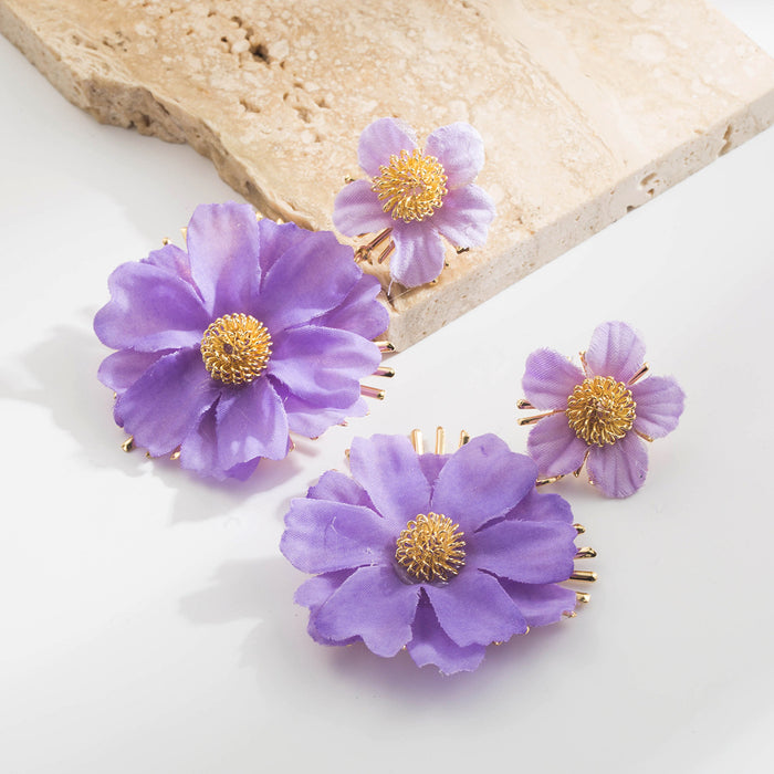 Wholesale Floral Pendant Earrings Trendy Summer Vacation Chic Jewelry Accessory